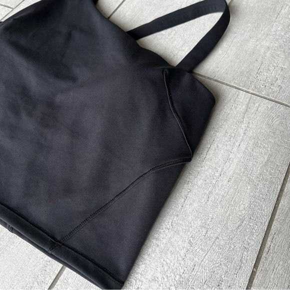 Lululemon Everlux Asymmetrical Tank Top Black Everlux Shelf Bra Sz 10 Athletic - Picture 5 of 13